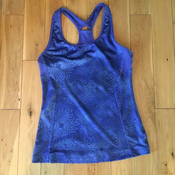 Athletic Works Blue Diamond Burst Racerback Tank Top - Picture 1 of 7